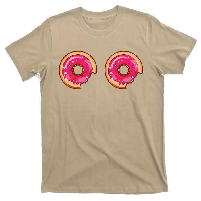 Donuts On Boobs Halloween Funny Boob Costume T-Shirt