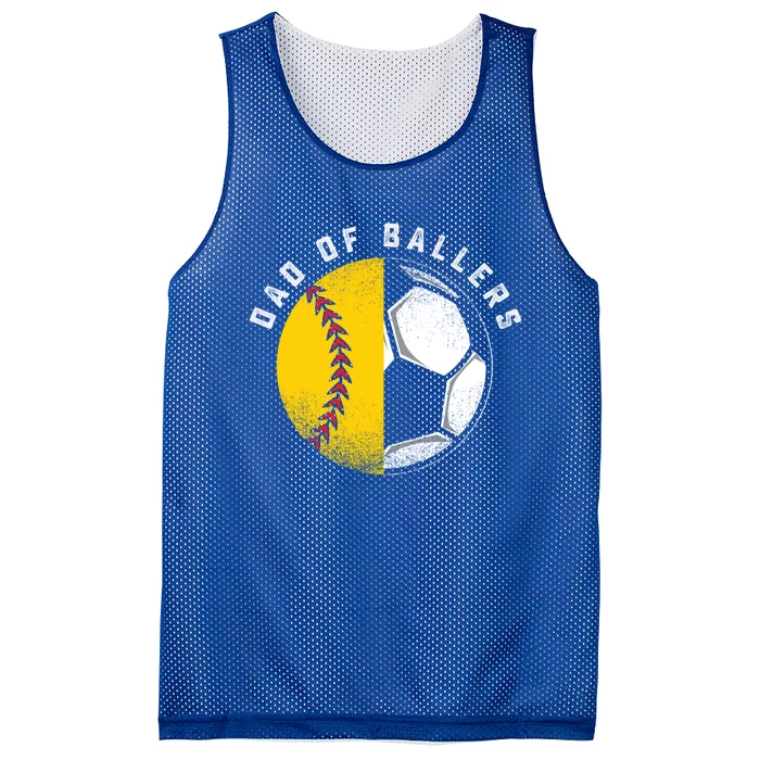 Dad Of Ballers Father Son Softball Soccer Player Coach Gift Great Gift Mesh Reversible Basketball Jersey Tank