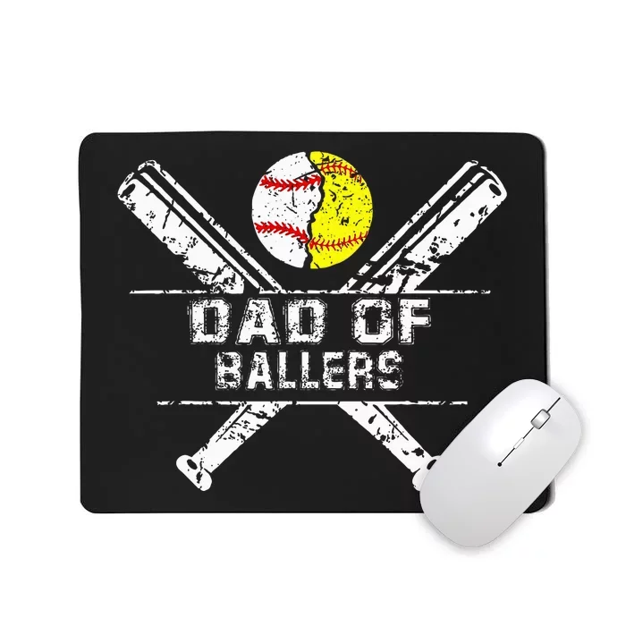 Dad Of Ballers Baseball Dad Softball Dad Fathers Day Mousepad