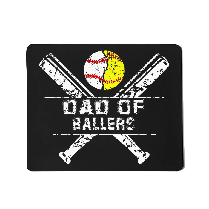 Dad Of Ballers Baseball Dad Softball Dad Fathers Day Mousepad