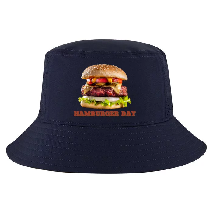 Day Of Big Hamburger Cheeseburger Mac Per Whop Funny Gift Cool Comfort Performance Bucket Hat