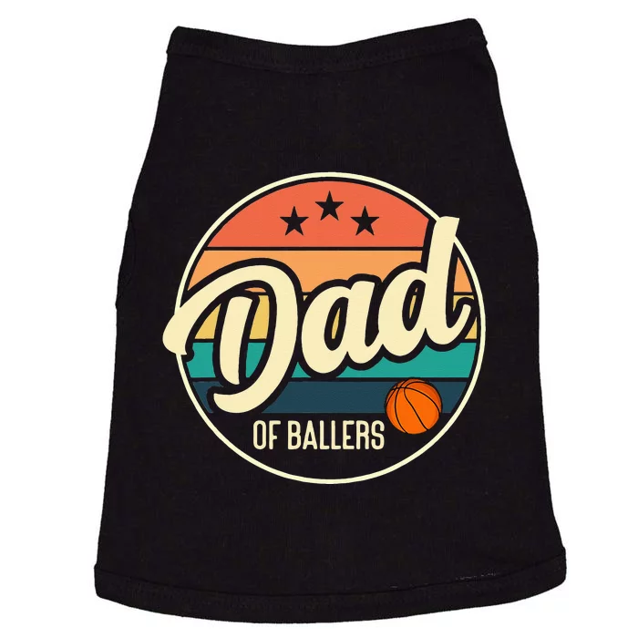 Dad Of Ballers Basketball Retro Basketball Dad Doggie Tank