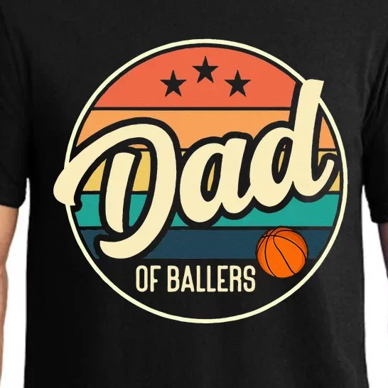 Dad Of Ballers Basketball Retro Basketball Dad Pajama Set