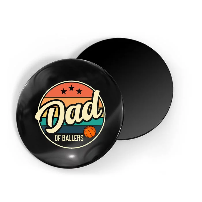 Dad Of Ballers Basketball Retro Basketball Dad Magnet