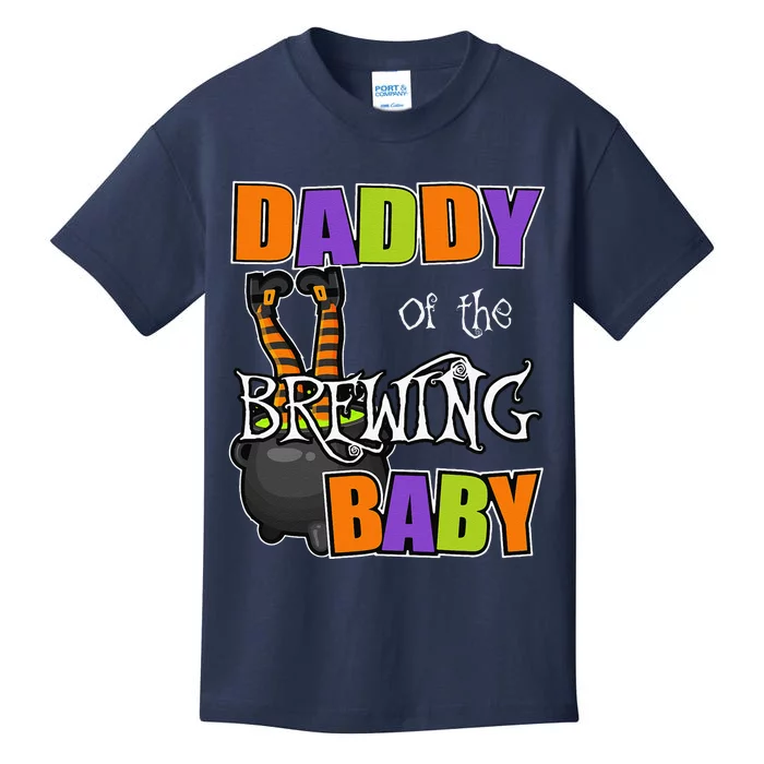 Daddy Of Brewing Baby Halloween Theme Baby Shower Spooky Kids T-Shirt