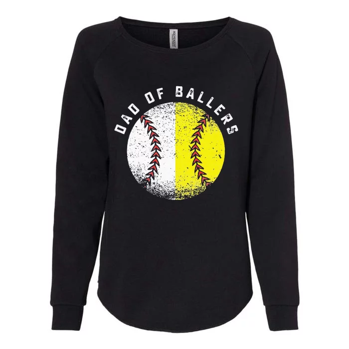 Dad Of Ballers Softball Dad Baseball Dad Fars Day Men Womens California Wash Sweatshirt