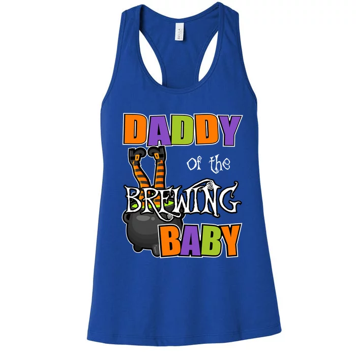 Daddy Of Brewing Halloween Theme Shower Spooky Funny Gift Women's Racerback Tank