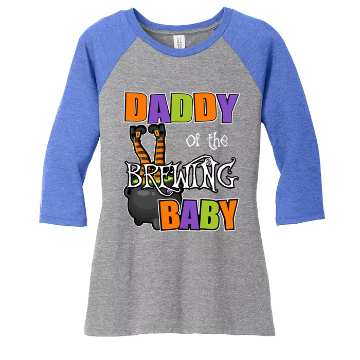 Daddy Of Brewing Halloween Theme Shower Spooky Funny Gift Women's Tri-Blend 3/4-Sleeve Raglan Shirt