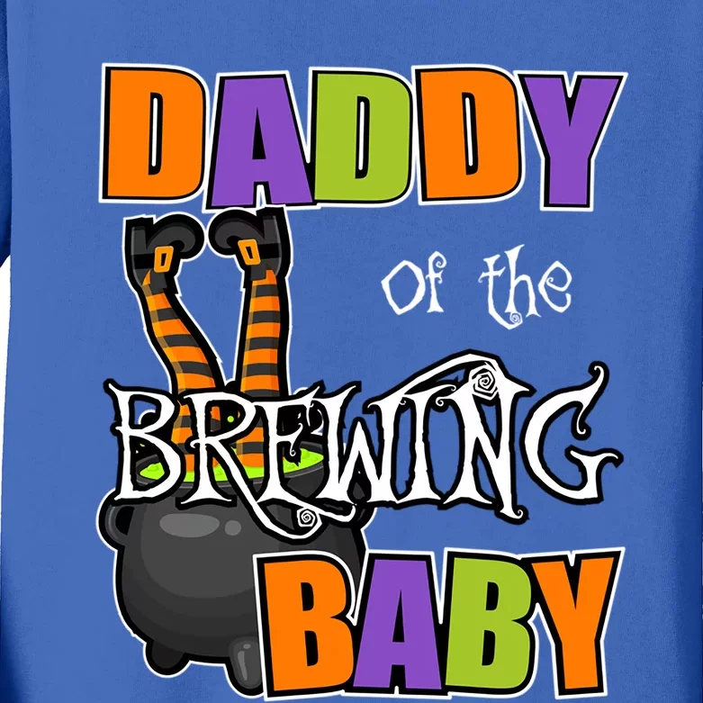 Daddy Of Brewing Halloween Theme Shower Spooky Funny Gift Kids Long Sleeve Shirt