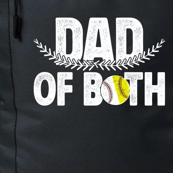 Dad Of Both Baseball Softball Dad Of Ballers Great Gift Daily Commute Backpack