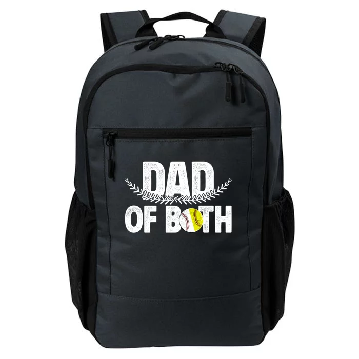 Dad Of Both Baseball Softball Dad Of Ballers Great Gift Daily Commute Backpack