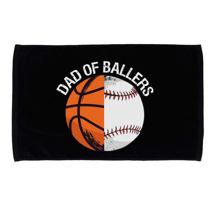 Dad Of Ballers Basketball Baseball Microfiber Hand Towel