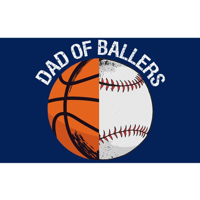 Dad Of Ballers Basketball Baseball Bumper Sticker