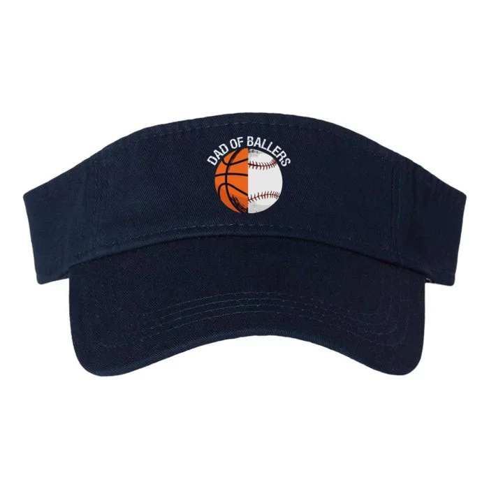 Dad Of Ballers Basketball Baseball Valucap Bio-Washed Visor