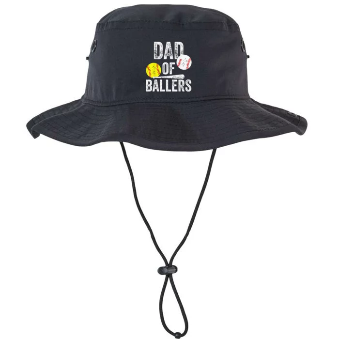 Dad of Ballers Dad of Baseball And Softball Player For Dad Legacy Cool Fit Booney Bucket Hat