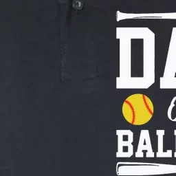 Dad Of Ballers Fathers Day Gift Softball Dad Baseball Dad Softstyle Adult Sport Polo