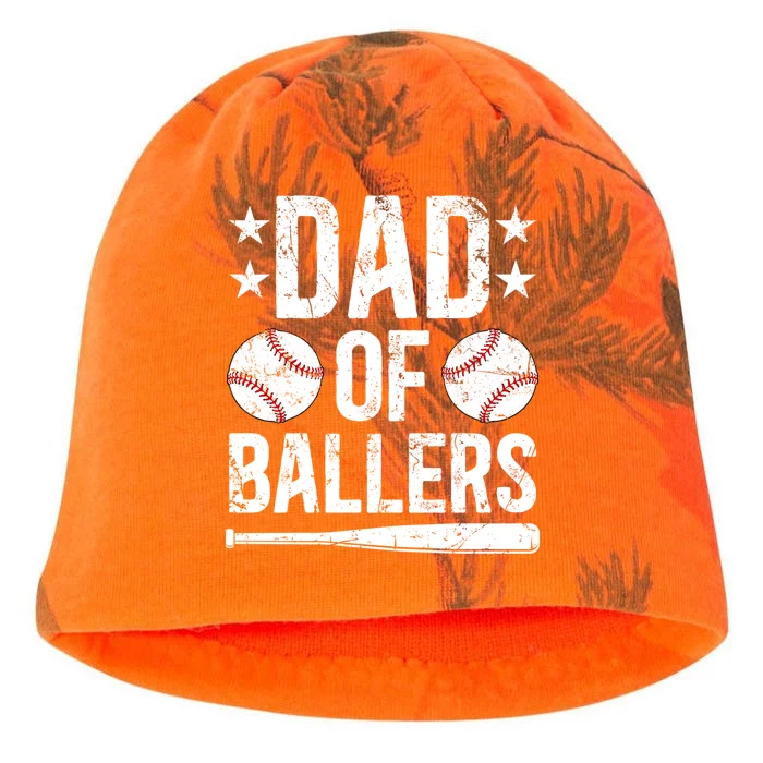 Dad Of Ballers Baseball Dad Of A Baseball Player Father Gift Kati - Camo Knit Beanie