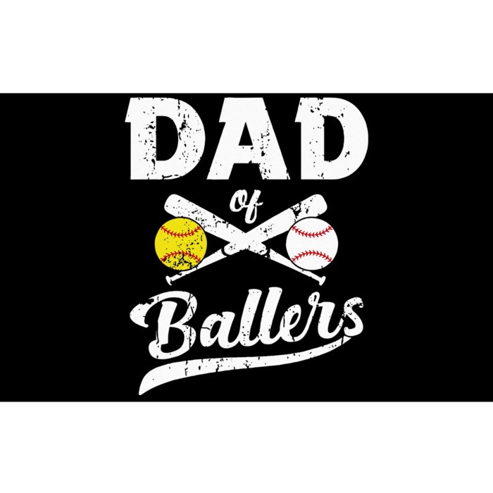 Dad Of Ballers Dad Of Baseball And Softball Player For Dad Bumper Sticker