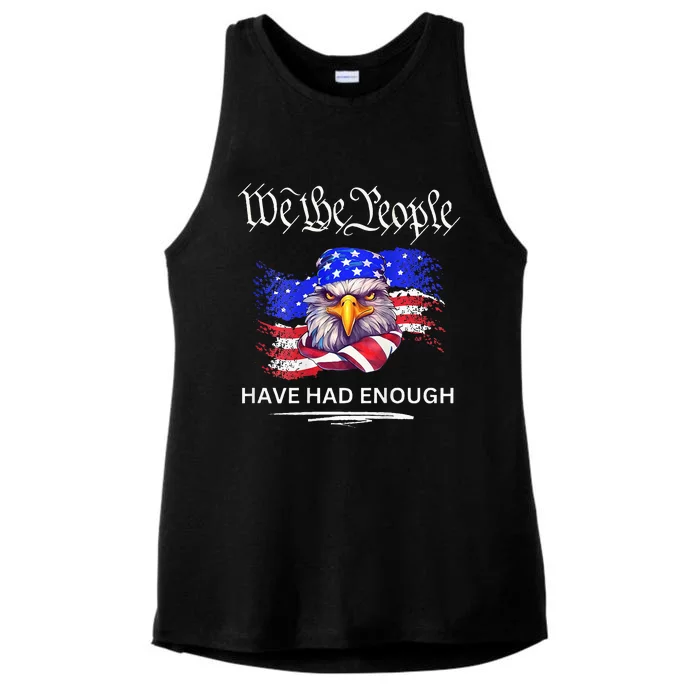 Design On Back We The People Have Had Enough Ladies Tri-Blend Wicking Tank