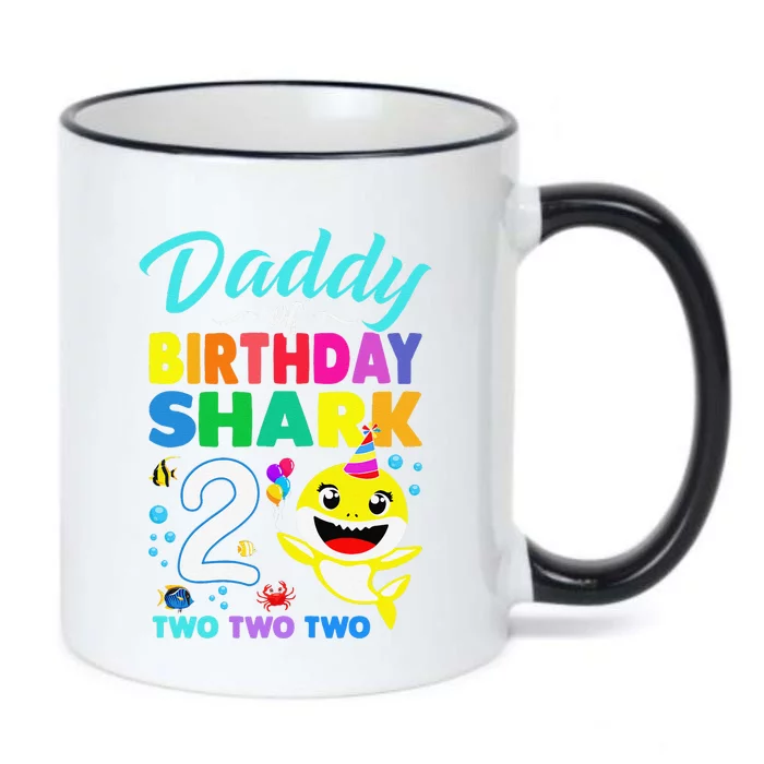 Daddy Of Birthday Shark 2nd Matching Oufit Party For Family Black Color Changing Mug