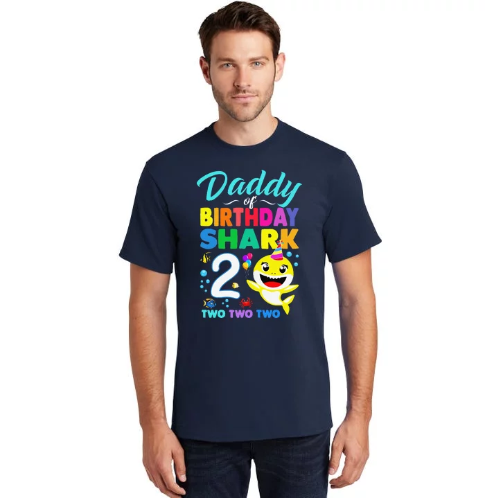 Daddy Of Birthday Shark 2nd Matching Oufit Party For Family Tall T-Shirt