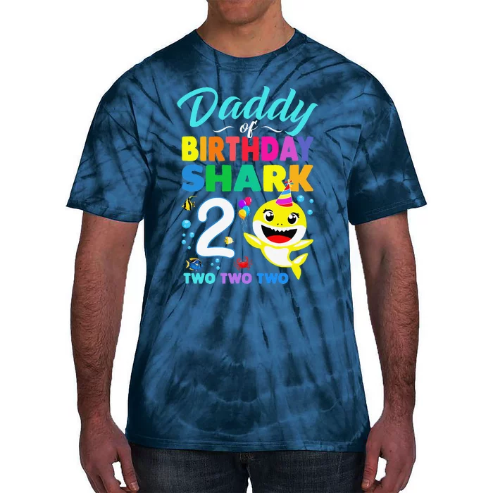 Daddy Of Birthday Shark 2nd Matching Oufit Party For Family Tie-Dye T-Shirt