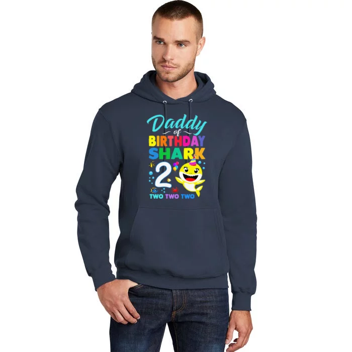 Daddy Of Birthday Shark 2nd Matching Oufit Party For Family Tall Hoodie