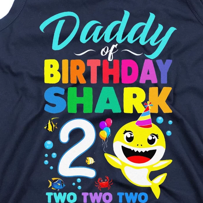 Daddy Of Birthday Shark 2nd Matching Oufit Party For Family Tank Top