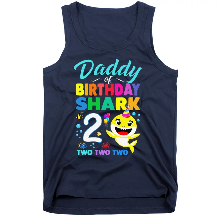 Daddy Of Birthday Shark 2nd Matching Oufit Party For Family Tank Top