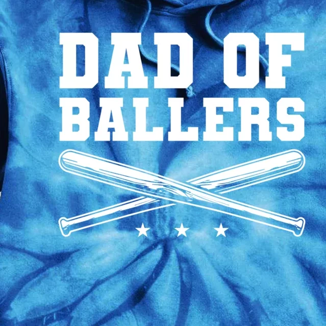 Dad Of Ballers Baseball Softball Quote For Father Coach Gift Tie Dye Hoodie