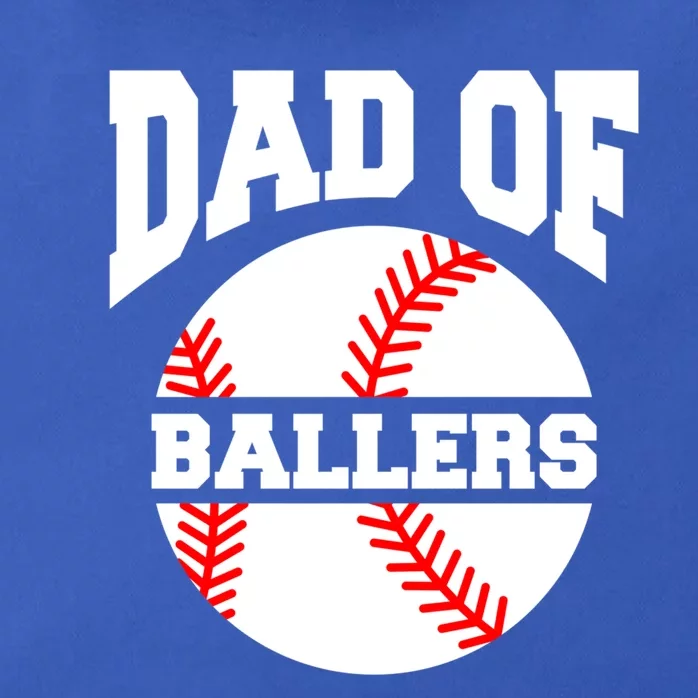 Dad Of Ballers Baseball Softball Quote For Father Coach Gift Zip Tote Bag