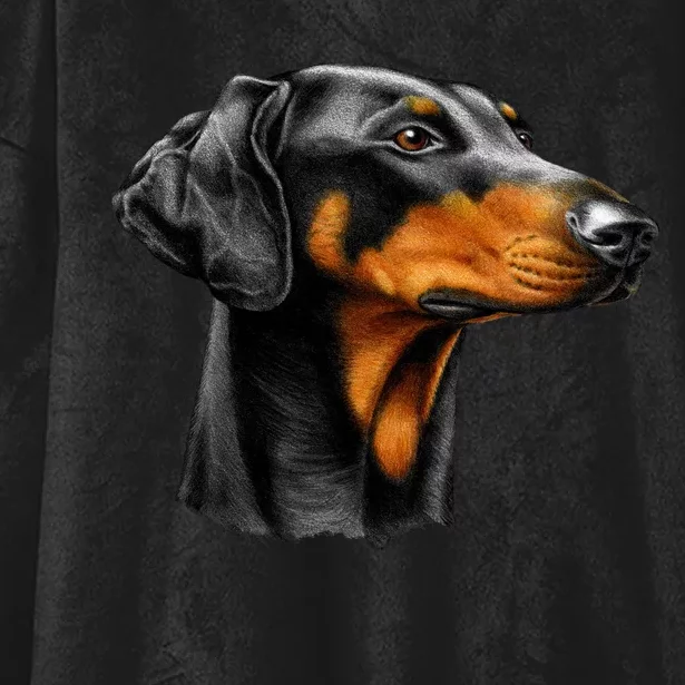 Doberman Dog Hooded Wearable Blanket