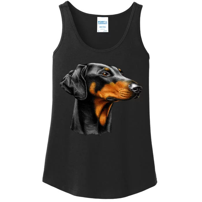 Doberman Dog Ladies Essential Tank