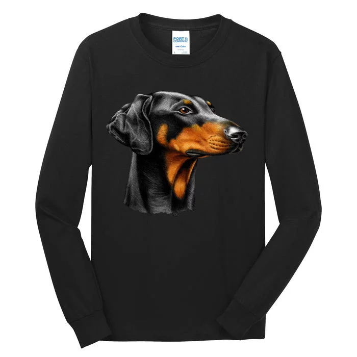 Doberman Dog Tall Long Sleeve T-Shirt