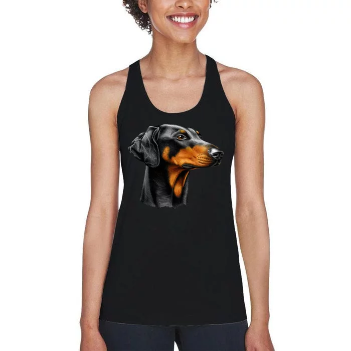 Doberman Dog Women's Racerback Tank