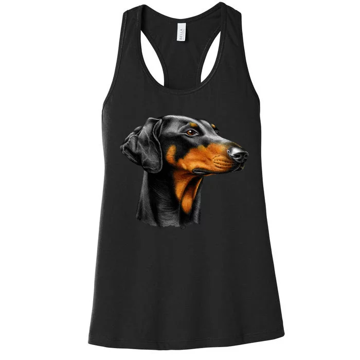 Doberman Dog Women's Racerback Tank