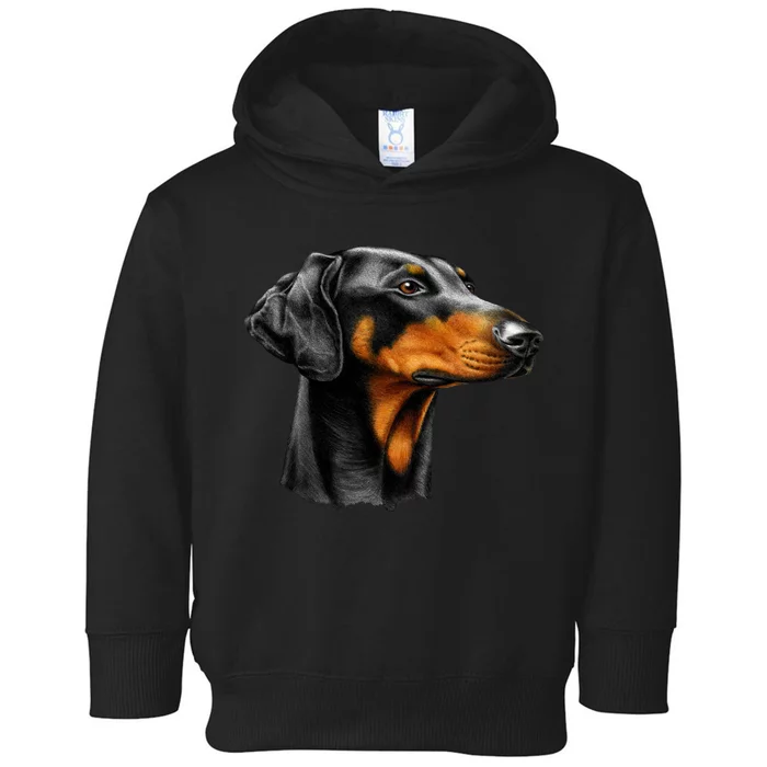 Doberman Dog Toddler Hoodie