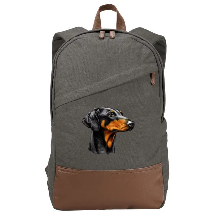 Doberman Dog Cotton Canvas Backpack