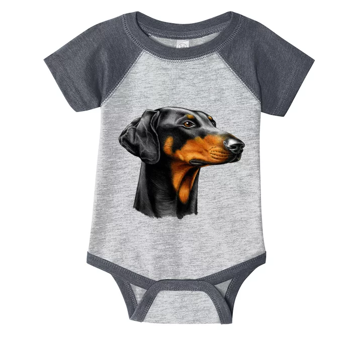 Doberman Dog Infant Baby Jersey Bodysuit