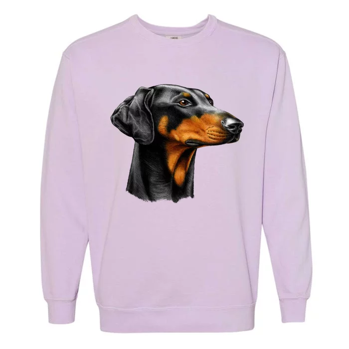 Doberman Dog Garment-Dyed Sweatshirt