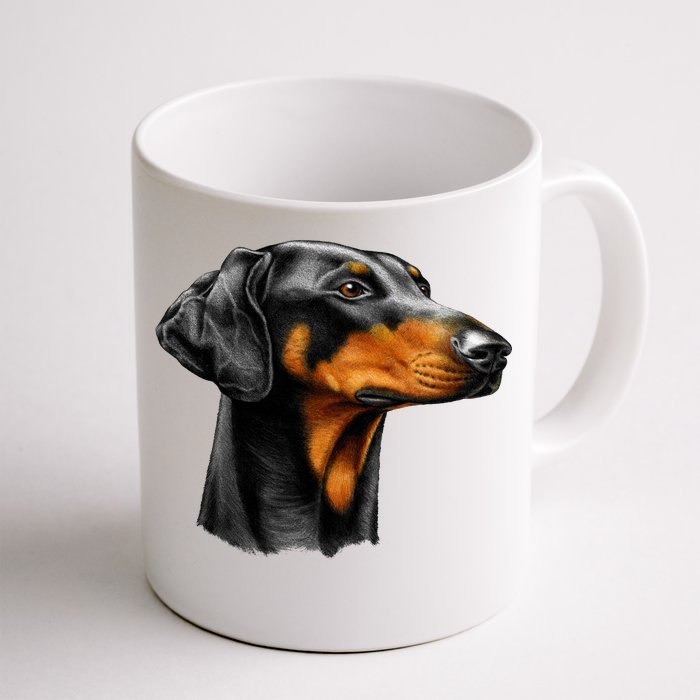 Doberman Dog Front & Back Coffee Mug