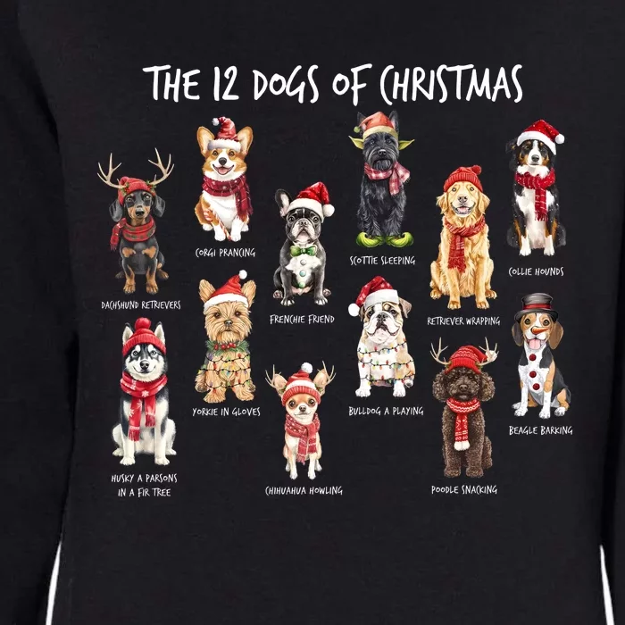 Dogs Of Christmas Xmas Holiday Season Womens California Wash Sweatshirt