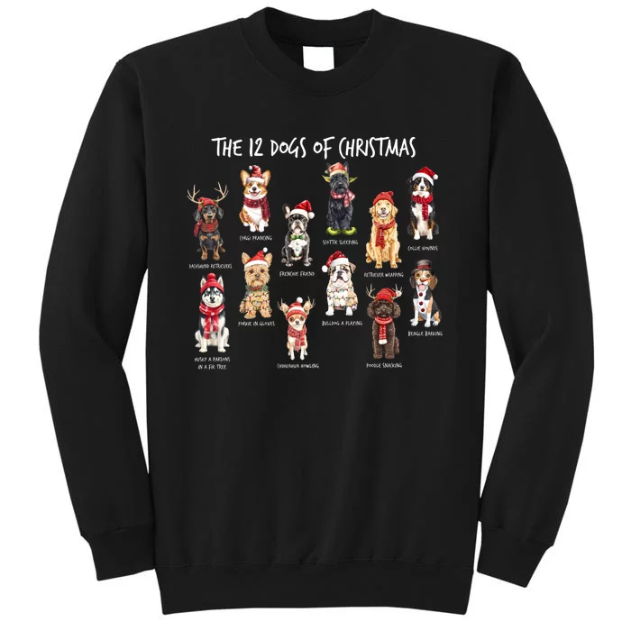 Dogs Of Christmas Xmas Holiday Season Tall Sweatshirt