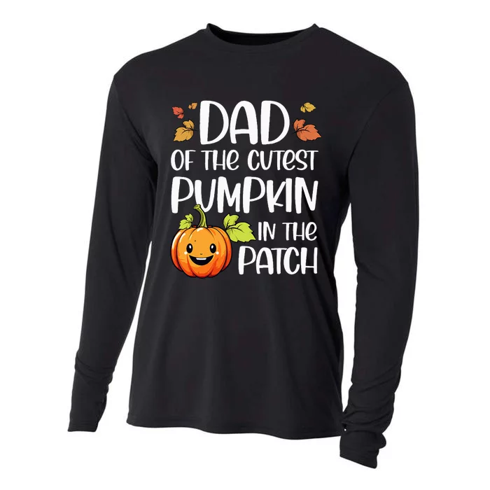 Dad Of Cutest Pumpkin In The Patch Halloween Thanksgiving Cooling Performance Long Sleeve Crew