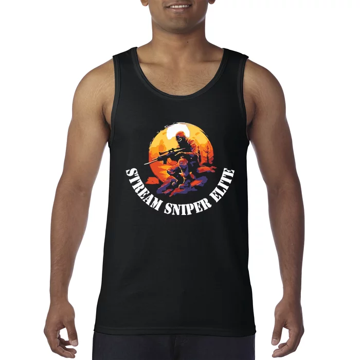 Drunk On Cringe Stream Merch Stream Sniper Elite Tank Top