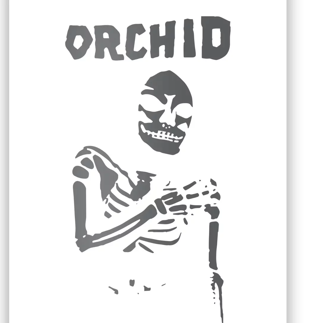 Deathwishinc Orchid Chaos Skeleton Silver Poster