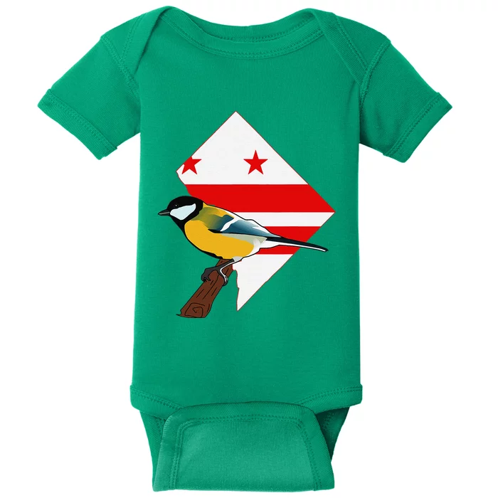 District Of Columbia Us Flag State Bird Baby Bodysuit