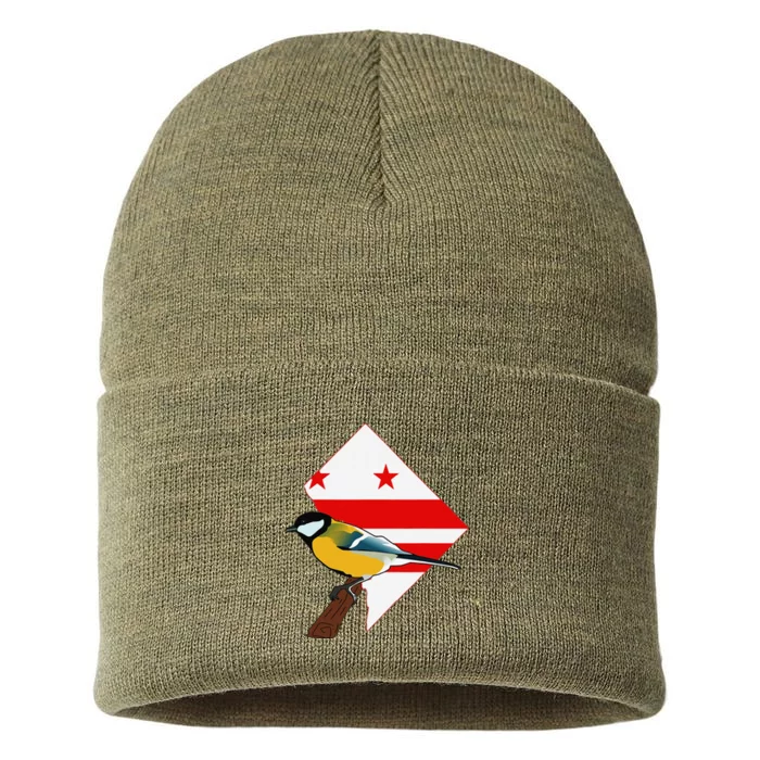 District Of Columbia Us Flag State Bird Sustainable Knit Beanie