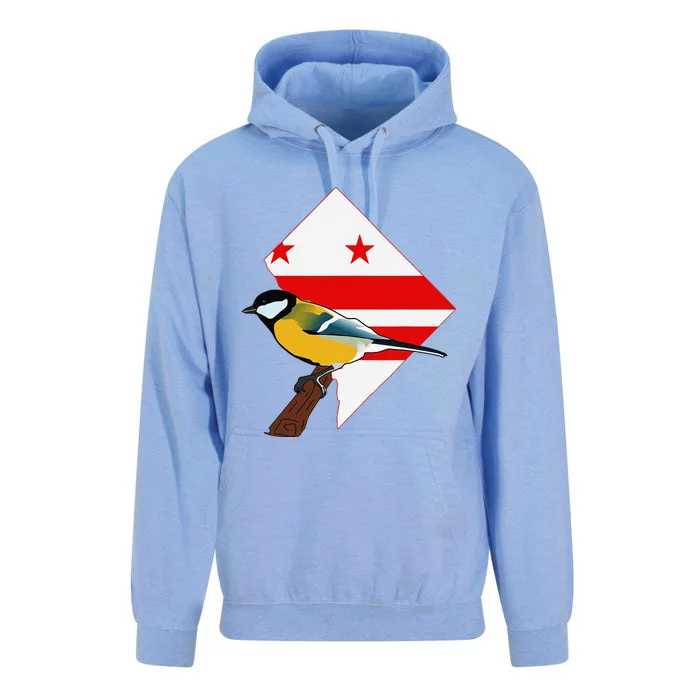 District Of Columbia Us Flag State Bird Unisex Surf Hoodie