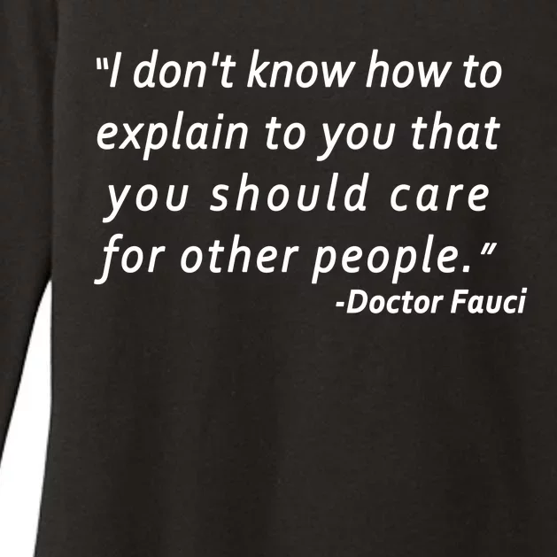 Doctor Fauci Quote Womens CVC Long Sleeve Shirt